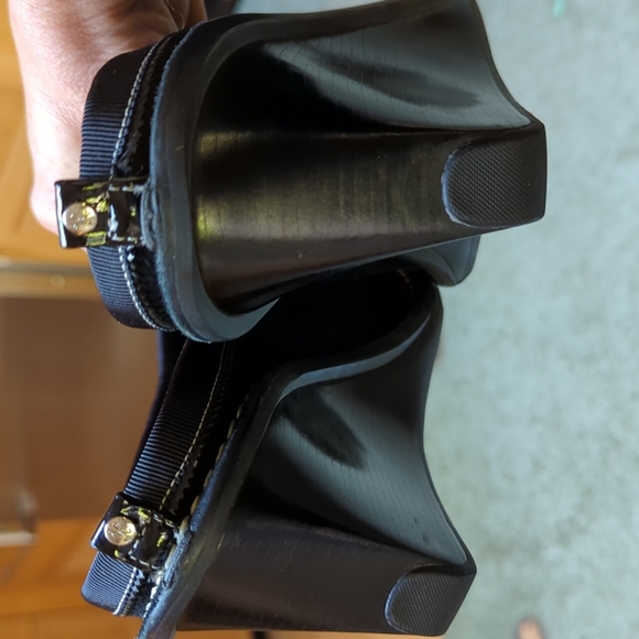 Cole Haan black suede wedge mules, size 8B - Picture 5 of 5